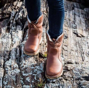 BOTTES IMPERMÉABLES EN CUIR  AVEC DOUBLURE  pour femmes