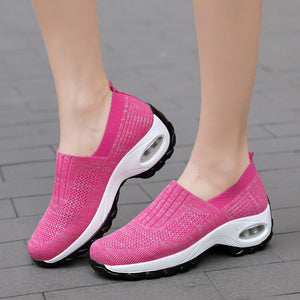 chaussures en tissu respirantes extensibles pour femmes