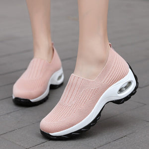 chaussures en tissu respirantes extensibles pour femmes