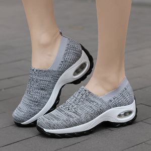 chaussures en tissu respirantes extensibles pour femmes