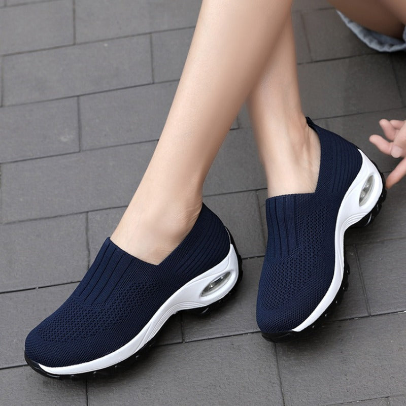 chaussures en tissu respirantes extensibles pour femmes