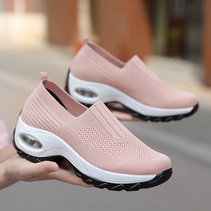 chaussures en tissu respirantes extensibles pour femmes