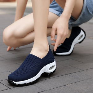 chaussures en tissu respirantes extensibles pour femmes